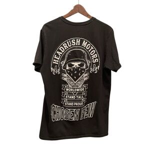 Headrush Motors Men’s Large Black Graphic Tee 42” Chest Biker